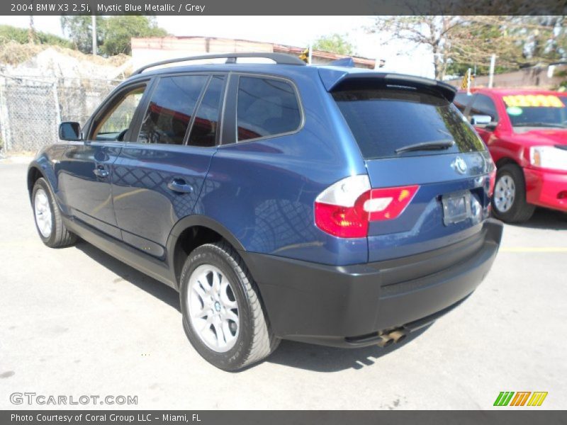 Mystic Blue Metallic / Grey 2004 BMW X3 2.5i