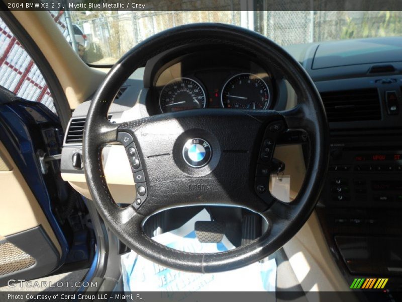 Mystic Blue Metallic / Grey 2004 BMW X3 2.5i