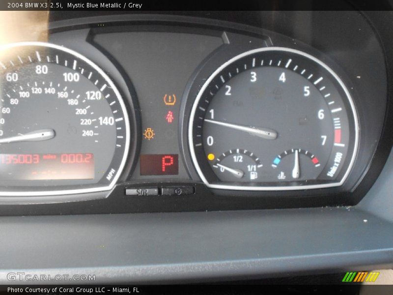 Mystic Blue Metallic / Grey 2004 BMW X3 2.5i