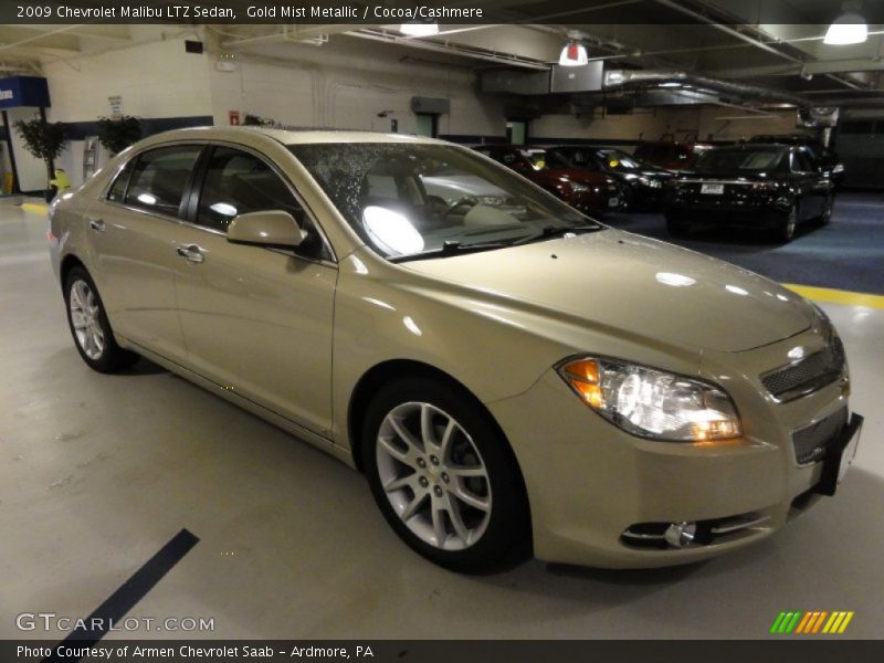 Gold Mist Metallic / Cocoa/Cashmere 2009 Chevrolet Malibu LTZ Sedan