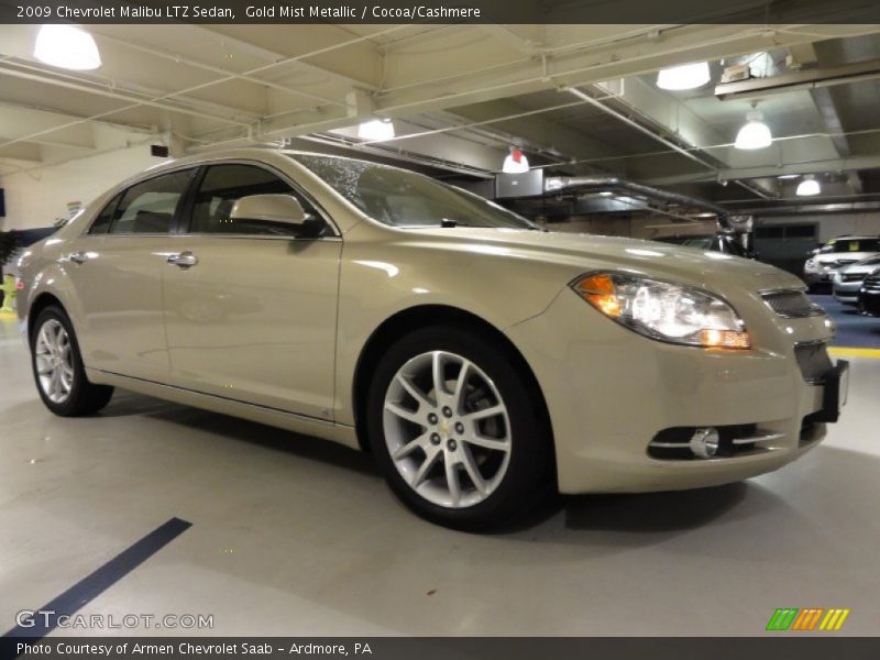 Gold Mist Metallic / Cocoa/Cashmere 2009 Chevrolet Malibu LTZ Sedan