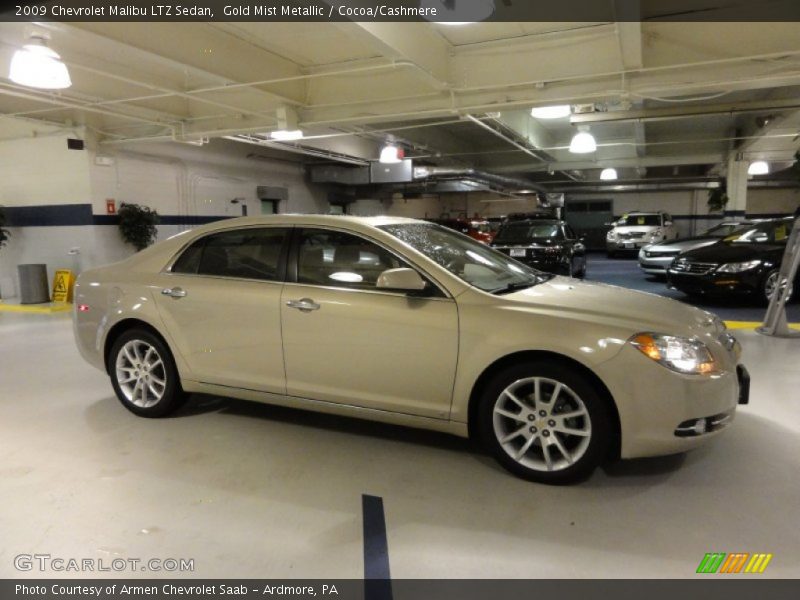 Gold Mist Metallic / Cocoa/Cashmere 2009 Chevrolet Malibu LTZ Sedan