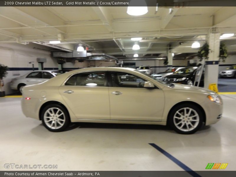Gold Mist Metallic / Cocoa/Cashmere 2009 Chevrolet Malibu LTZ Sedan