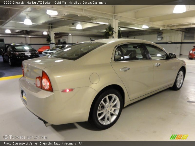 Gold Mist Metallic / Cocoa/Cashmere 2009 Chevrolet Malibu LTZ Sedan