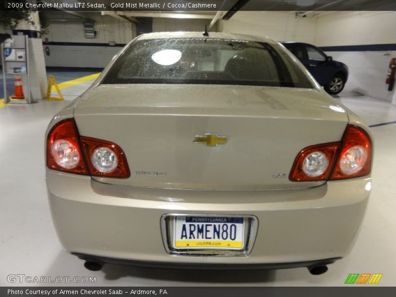Gold Mist Metallic / Cocoa/Cashmere 2009 Chevrolet Malibu LTZ Sedan