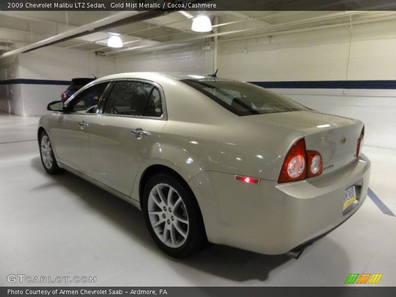 Gold Mist Metallic / Cocoa/Cashmere 2009 Chevrolet Malibu LTZ Sedan