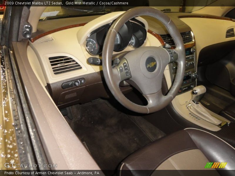 Gold Mist Metallic / Cocoa/Cashmere 2009 Chevrolet Malibu LTZ Sedan