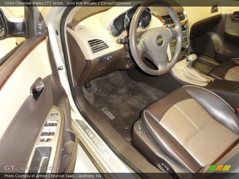 Gold Mist Metallic / Cocoa/Cashmere 2009 Chevrolet Malibu LTZ Sedan