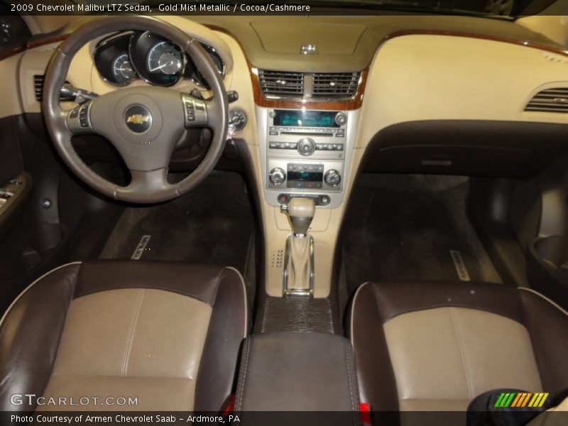 Gold Mist Metallic / Cocoa/Cashmere 2009 Chevrolet Malibu LTZ Sedan