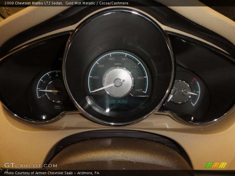 Gold Mist Metallic / Cocoa/Cashmere 2009 Chevrolet Malibu LTZ Sedan