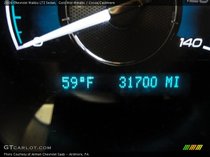 Gold Mist Metallic / Cocoa/Cashmere 2009 Chevrolet Malibu LTZ Sedan