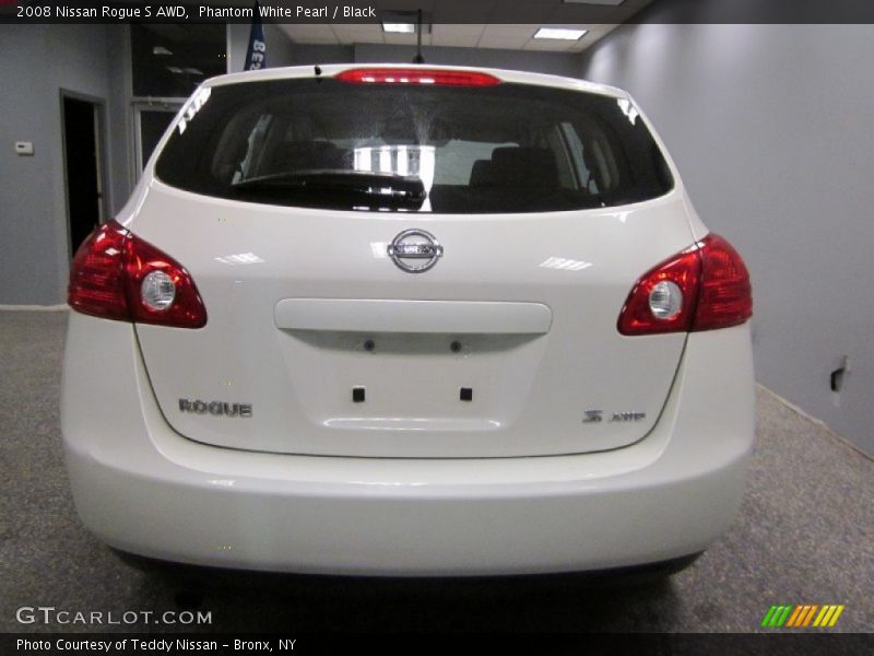 Phantom White Pearl / Black 2008 Nissan Rogue S AWD