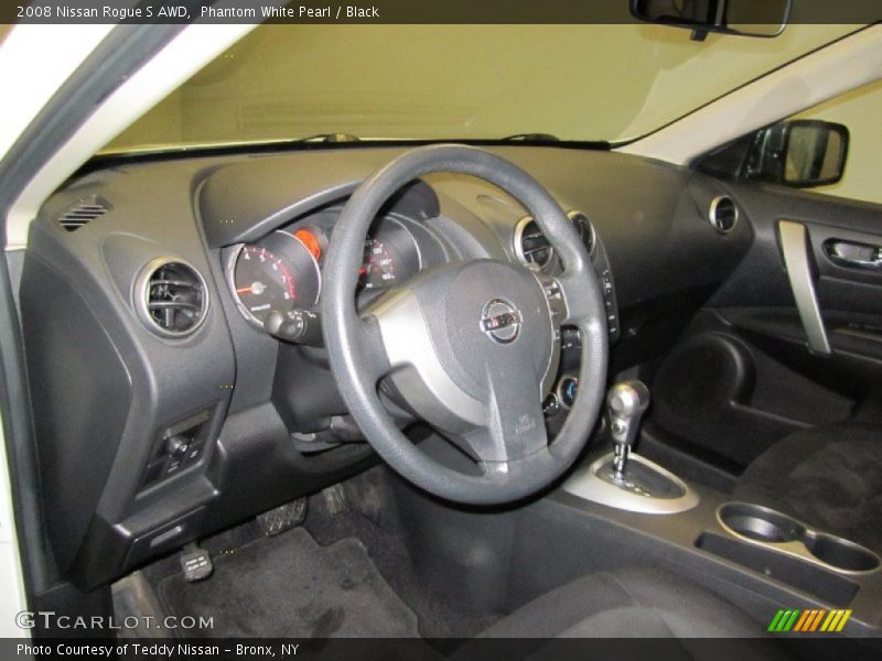 Phantom White Pearl / Black 2008 Nissan Rogue S AWD