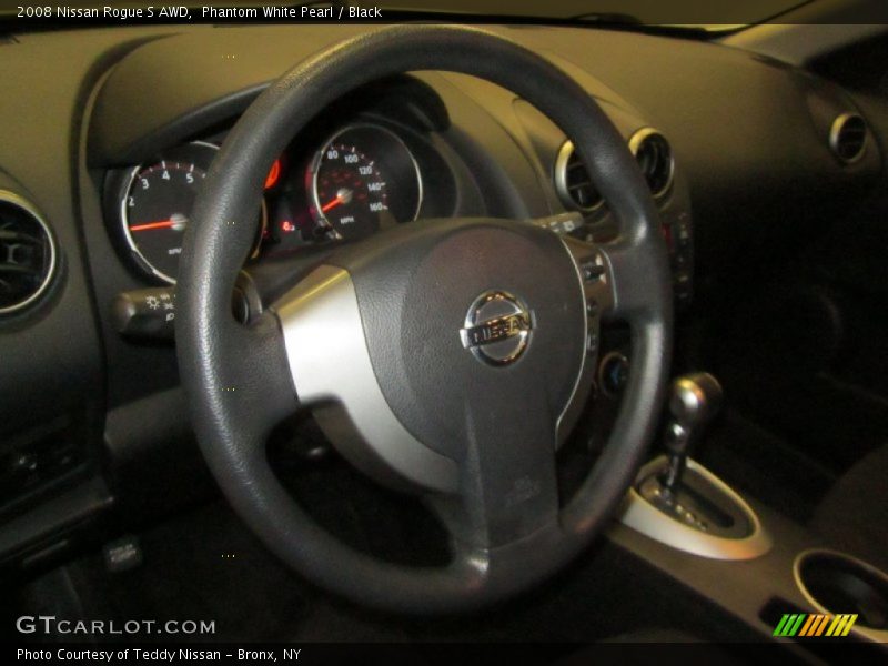 Phantom White Pearl / Black 2008 Nissan Rogue S AWD