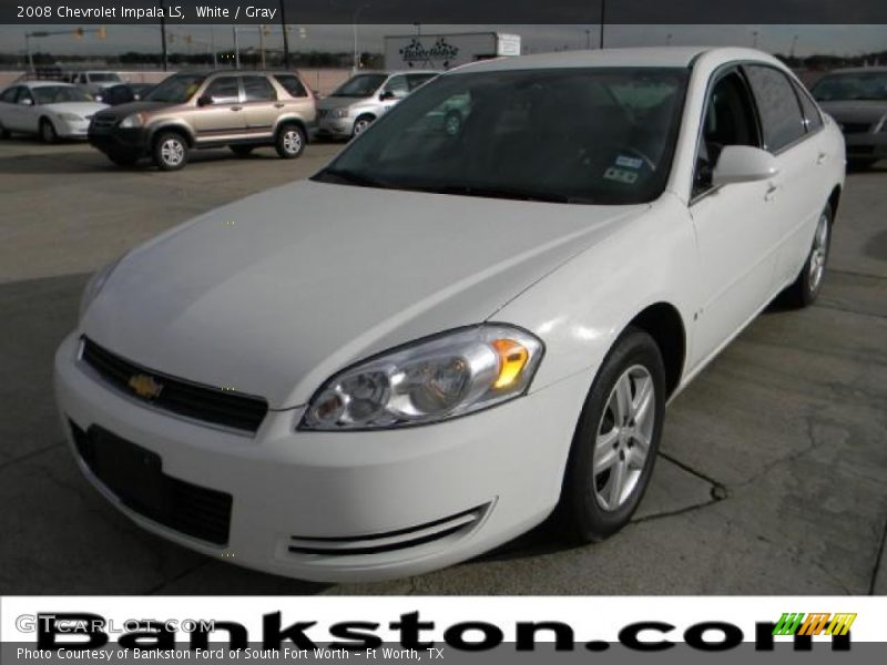 White / Gray 2008 Chevrolet Impala LS