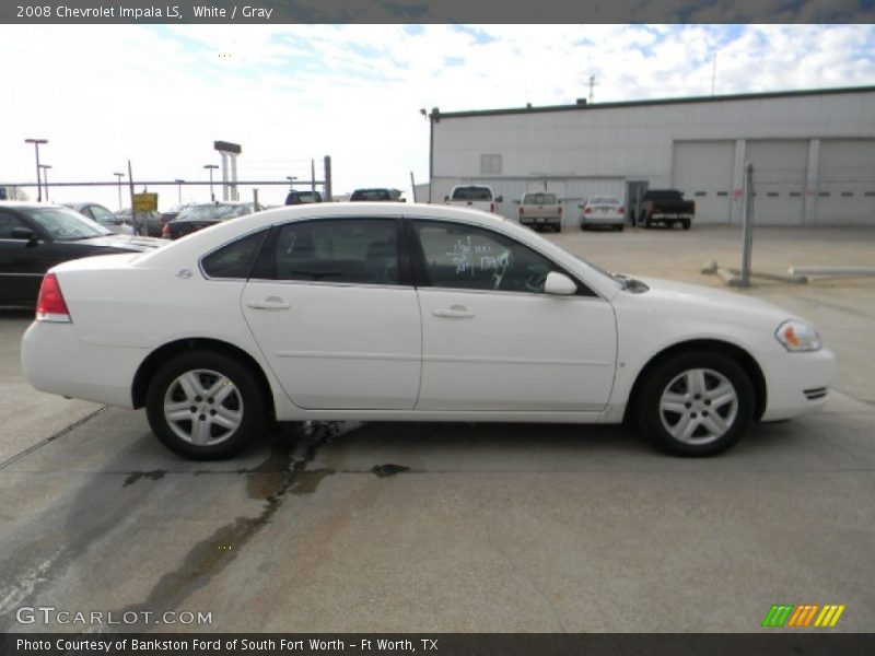 White / Gray 2008 Chevrolet Impala LS