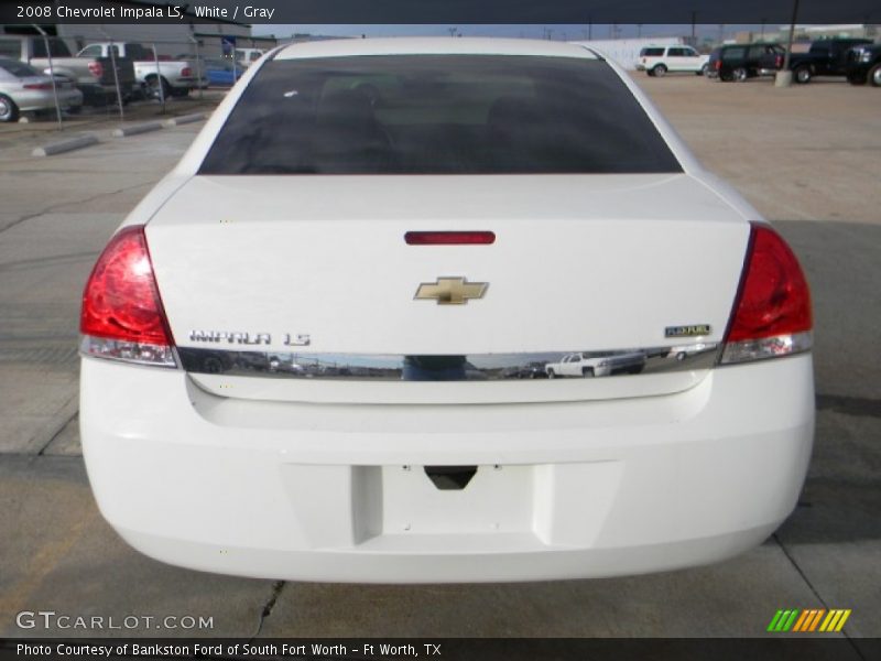 White / Gray 2008 Chevrolet Impala LS