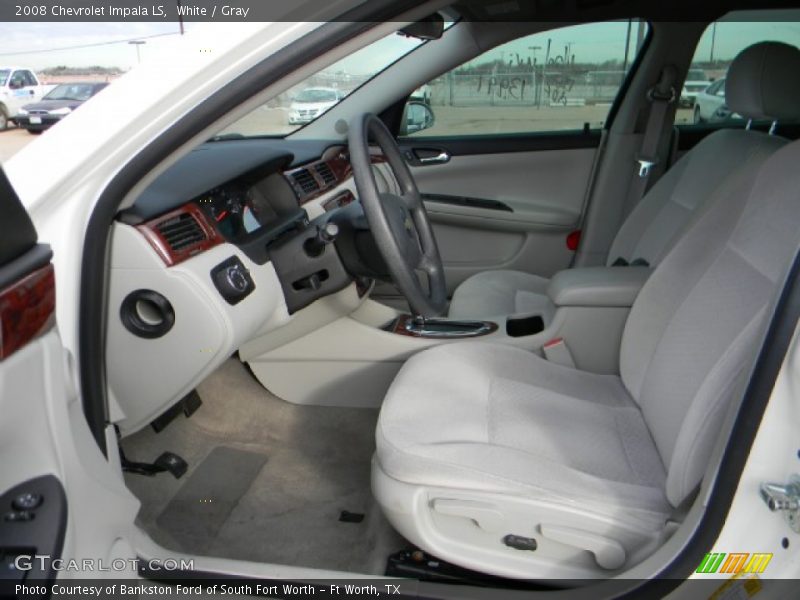 White / Gray 2008 Chevrolet Impala LS