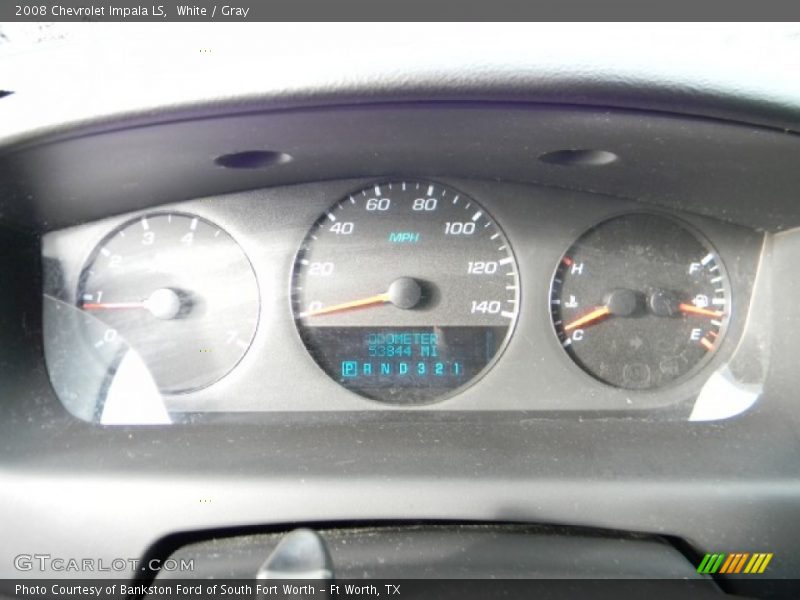 White / Gray 2008 Chevrolet Impala LS