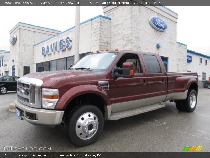Dark Copper Metallic / Chaparral Leather 2008 Ford F450 Super Duty King Ranch Crew Cab 4x4 Dually