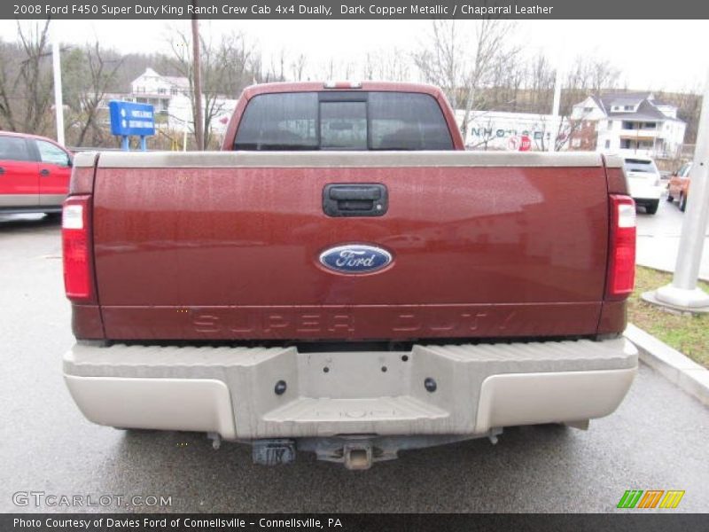 Dark Copper Metallic / Chaparral Leather 2008 Ford F450 Super Duty King Ranch Crew Cab 4x4 Dually