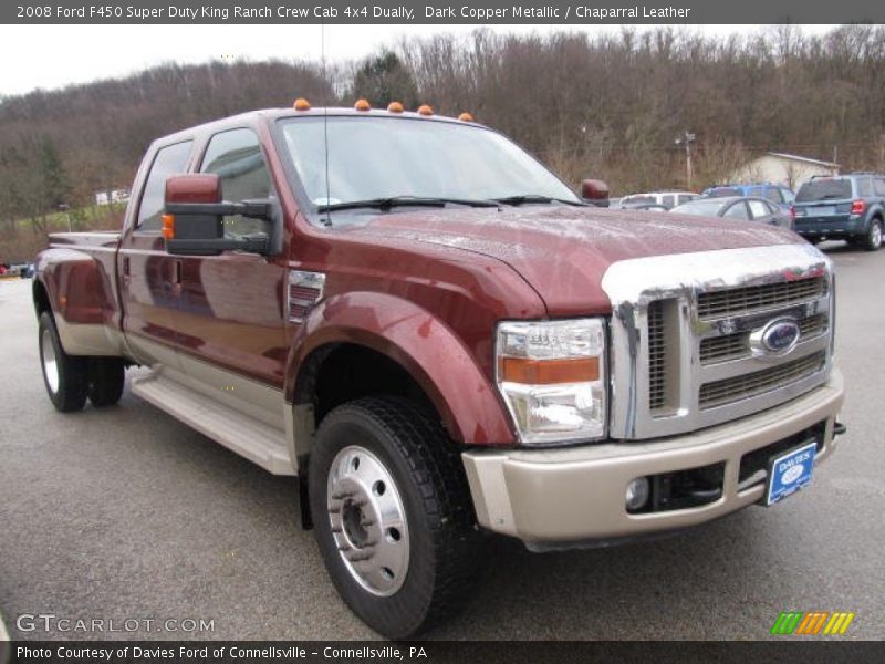 Dark Copper Metallic / Chaparral Leather 2008 Ford F450 Super Duty King Ranch Crew Cab 4x4 Dually