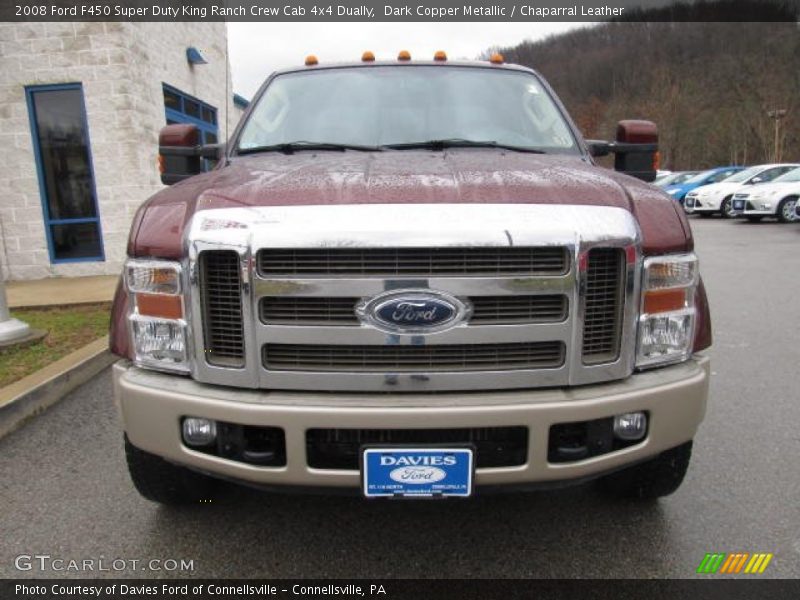 Dark Copper Metallic / Chaparral Leather 2008 Ford F450 Super Duty King Ranch Crew Cab 4x4 Dually