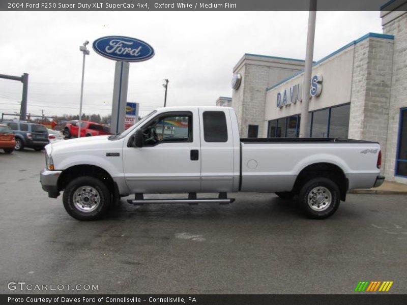 Oxford White / Medium Flint 2004 Ford F250 Super Duty XLT SuperCab 4x4