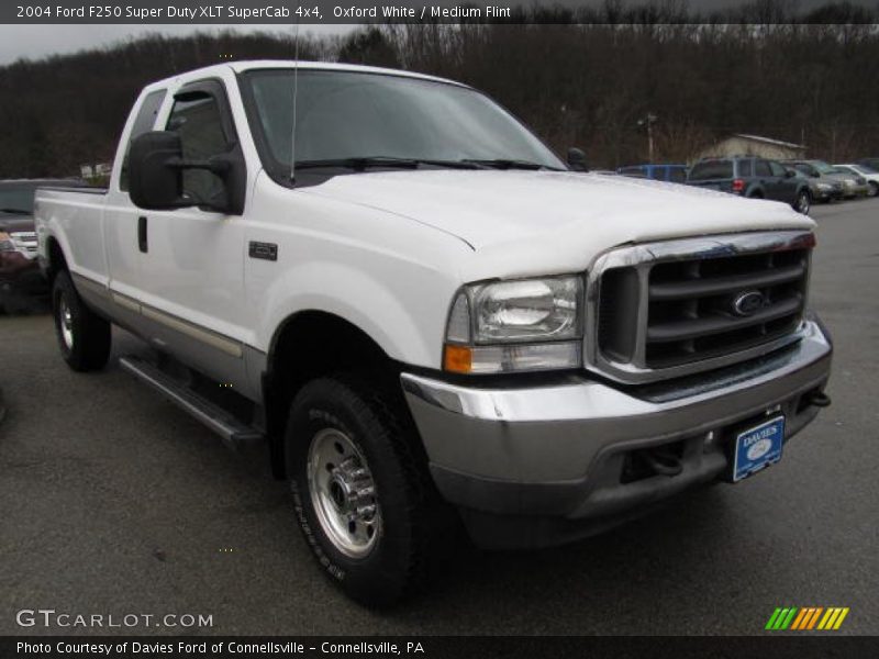 Oxford White / Medium Flint 2004 Ford F250 Super Duty XLT SuperCab 4x4