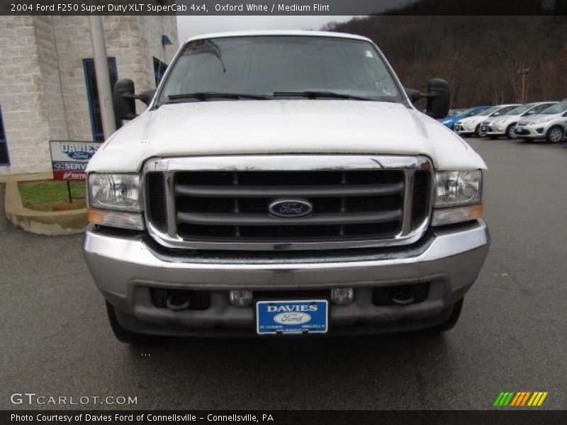 Oxford White / Medium Flint 2004 Ford F250 Super Duty XLT SuperCab 4x4