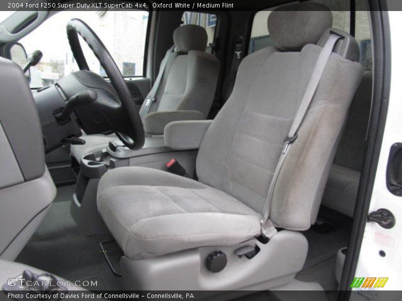 Oxford White / Medium Flint 2004 Ford F250 Super Duty XLT SuperCab 4x4
