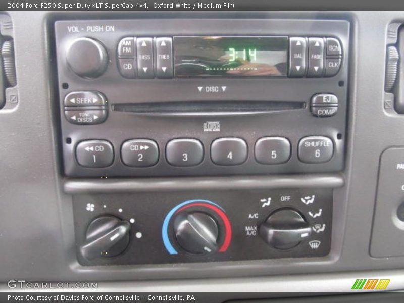 Oxford White / Medium Flint 2004 Ford F250 Super Duty XLT SuperCab 4x4