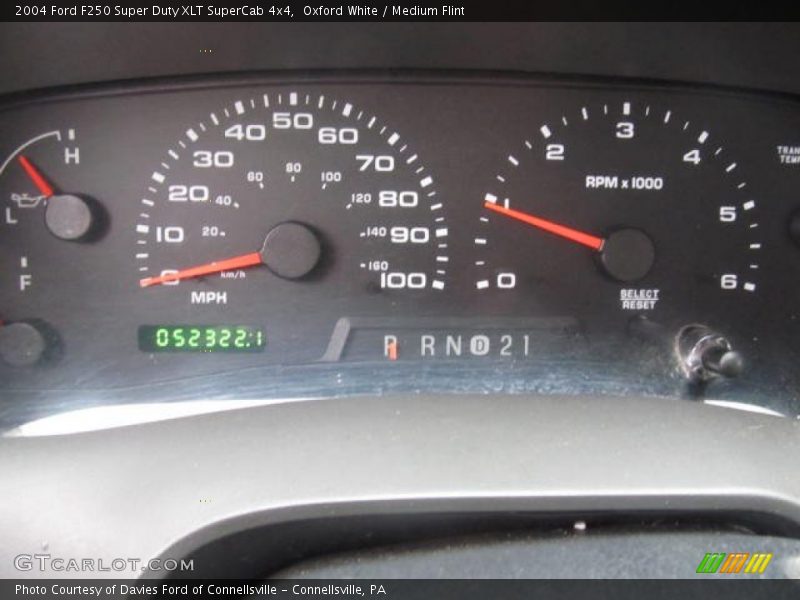 Oxford White / Medium Flint 2004 Ford F250 Super Duty XLT SuperCab 4x4