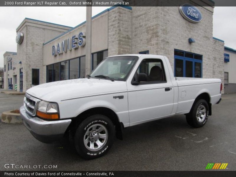 Oxford White / Medium Prairie Tan 2000 Ford Ranger XLT Regular Cab