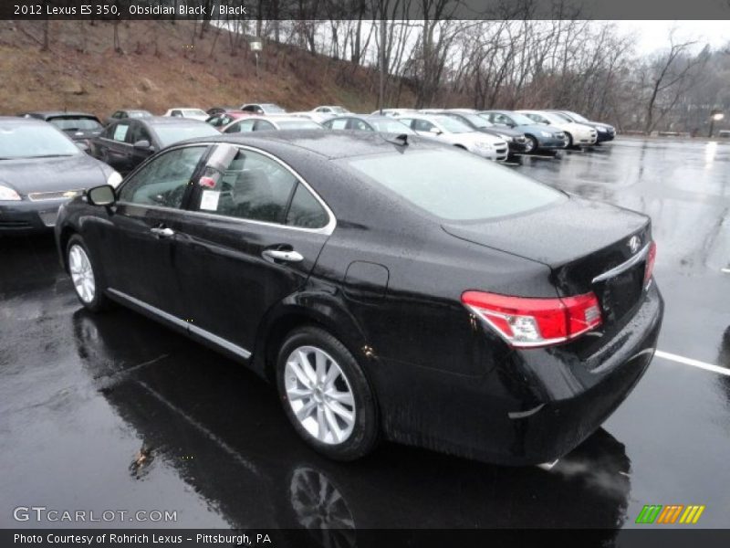 Obsidian Black / Black 2012 Lexus ES 350