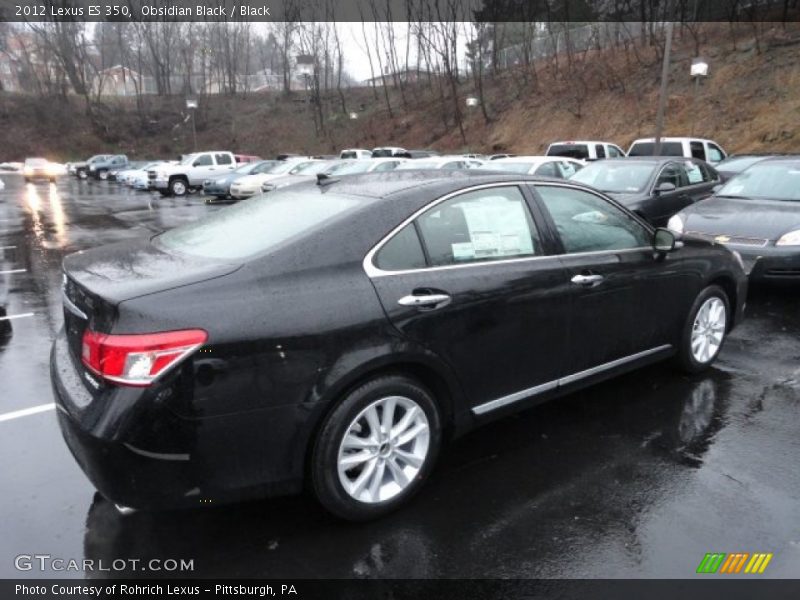 Obsidian Black / Black 2012 Lexus ES 350