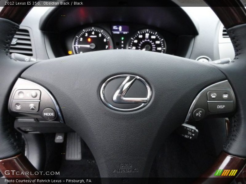 Obsidian Black / Black 2012 Lexus ES 350