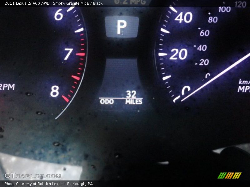 Smoky Granite Mica / Black 2011 Lexus LS 460 AWD