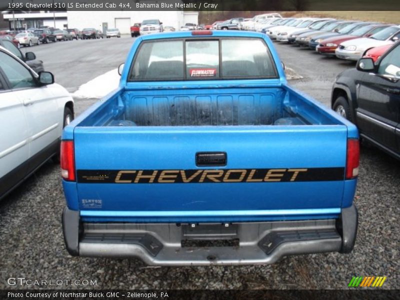 Bahama Blue Metallic / Gray 1995 Chevrolet S10 LS Extended Cab 4x4