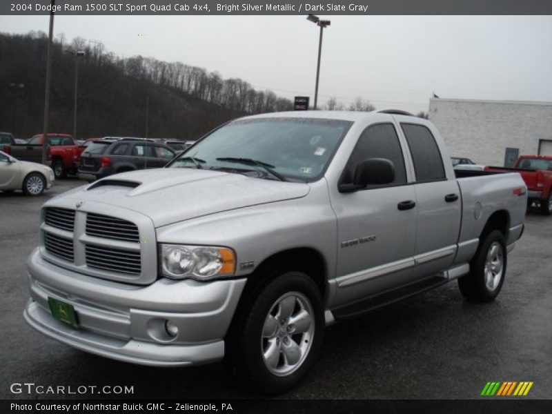 Bright Silver Metallic / Dark Slate Gray 2004 Dodge Ram 1500 SLT Sport Quad Cab 4x4