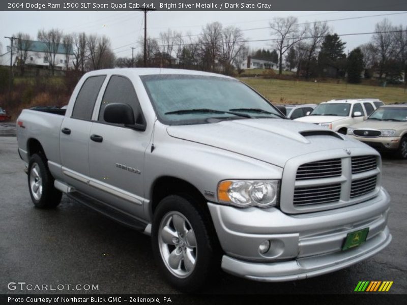 Bright Silver Metallic / Dark Slate Gray 2004 Dodge Ram 1500 SLT Sport Quad Cab 4x4