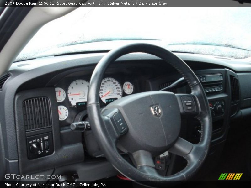 Bright Silver Metallic / Dark Slate Gray 2004 Dodge Ram 1500 SLT Sport Quad Cab 4x4