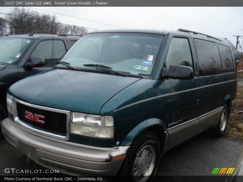 Forest Green Metallic / Pewter 2002 GMC Safari SLE AWD