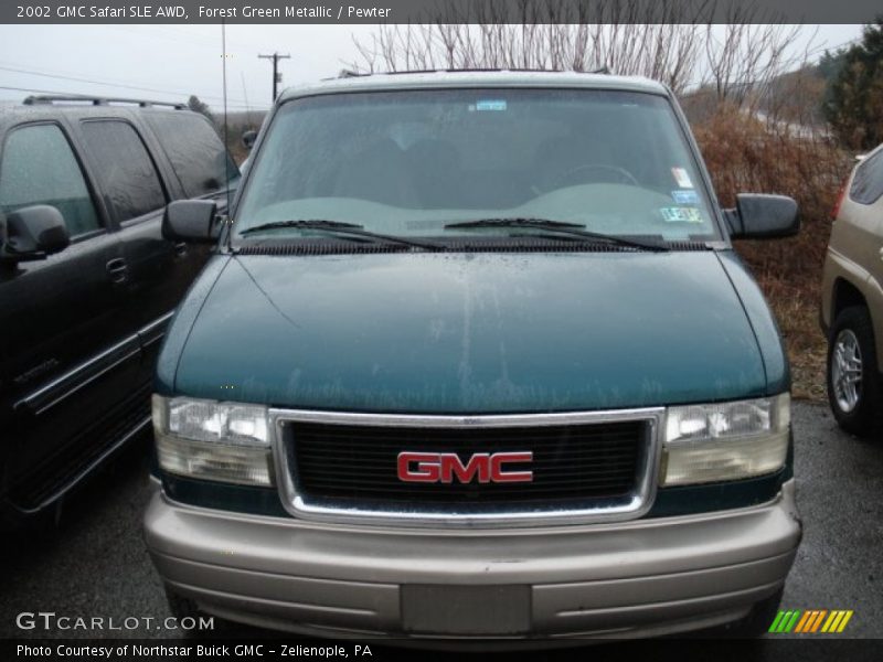Forest Green Metallic / Pewter 2002 GMC Safari SLE AWD