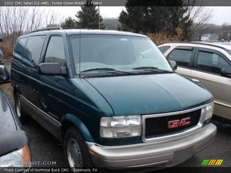 Forest Green Metallic / Pewter 2002 GMC Safari SLE AWD