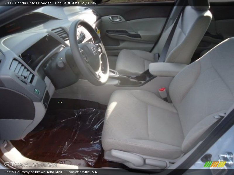 Cool Mist Metallic / Gray 2012 Honda Civic LX Sedan