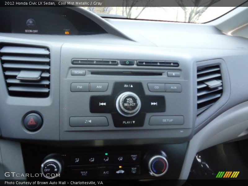 Cool Mist Metallic / Gray 2012 Honda Civic LX Sedan