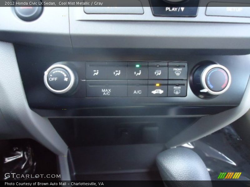Cool Mist Metallic / Gray 2012 Honda Civic LX Sedan