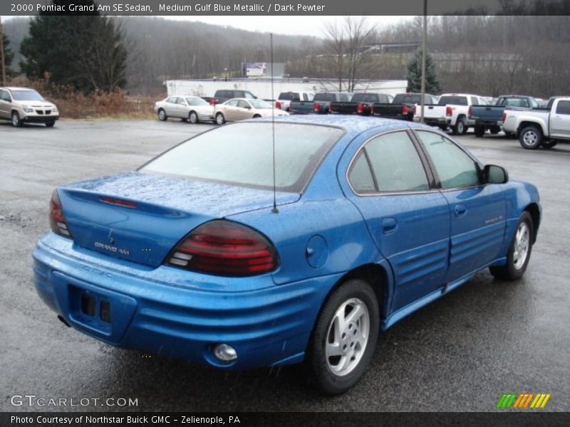 Medium Gulf Blue Metallic / Dark Pewter 2000 Pontiac Grand Am SE Sedan