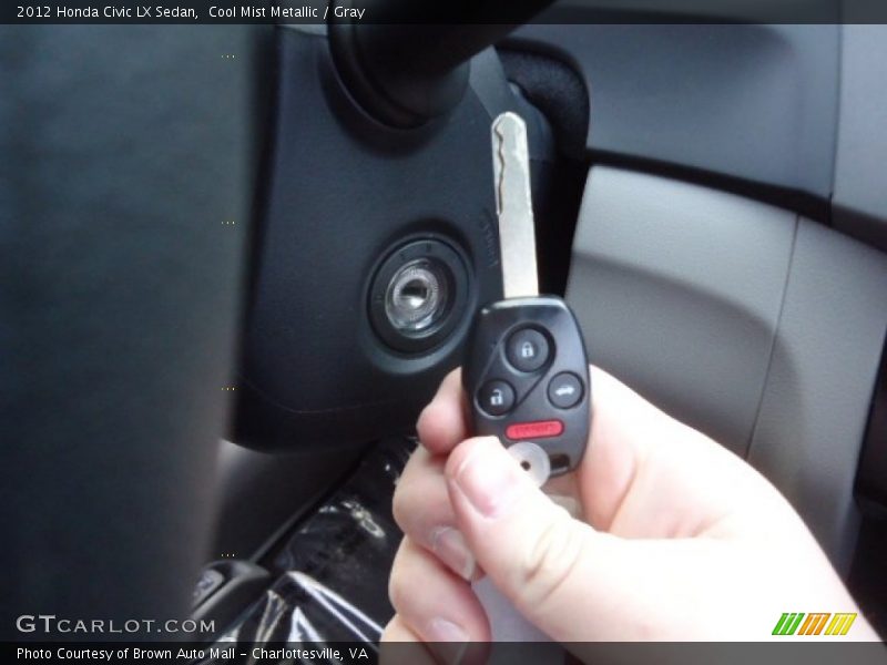 Cool Mist Metallic / Gray 2012 Honda Civic LX Sedan